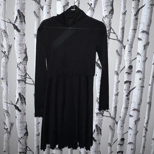 AQUA brand Black Turtleneck Dress